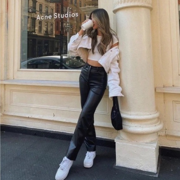 Wilfred Melina Faux Leather Straight Leg Pant - Picture 3 of 8